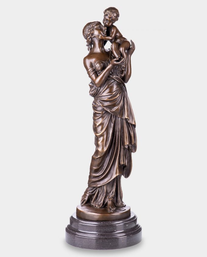 Mother with Child Bronze Sculpture
