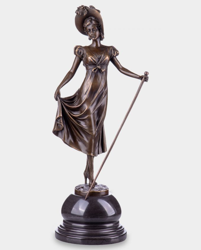 Walking Lady Secession Bronze Sculpture