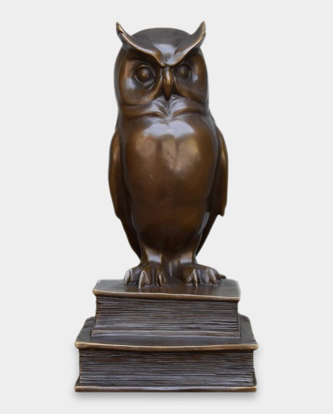 Wise Owl Bronze Sculpture
