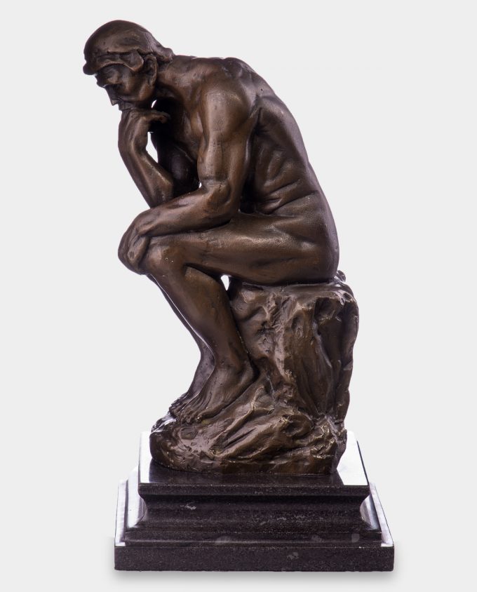 Thinker 26 cm Bronze Sculpture