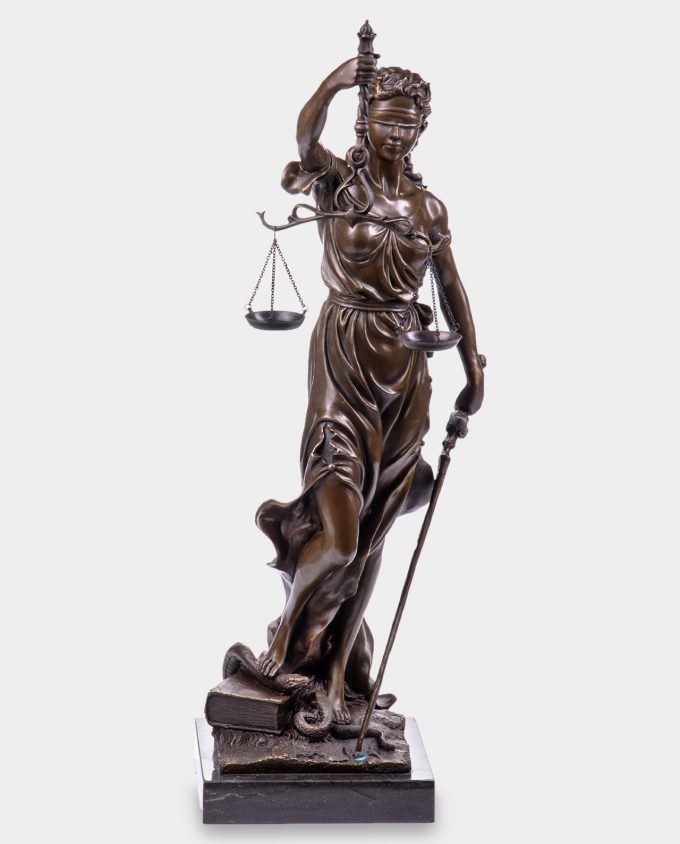 Large Lady Justice Bronze Sculpture 30 inches