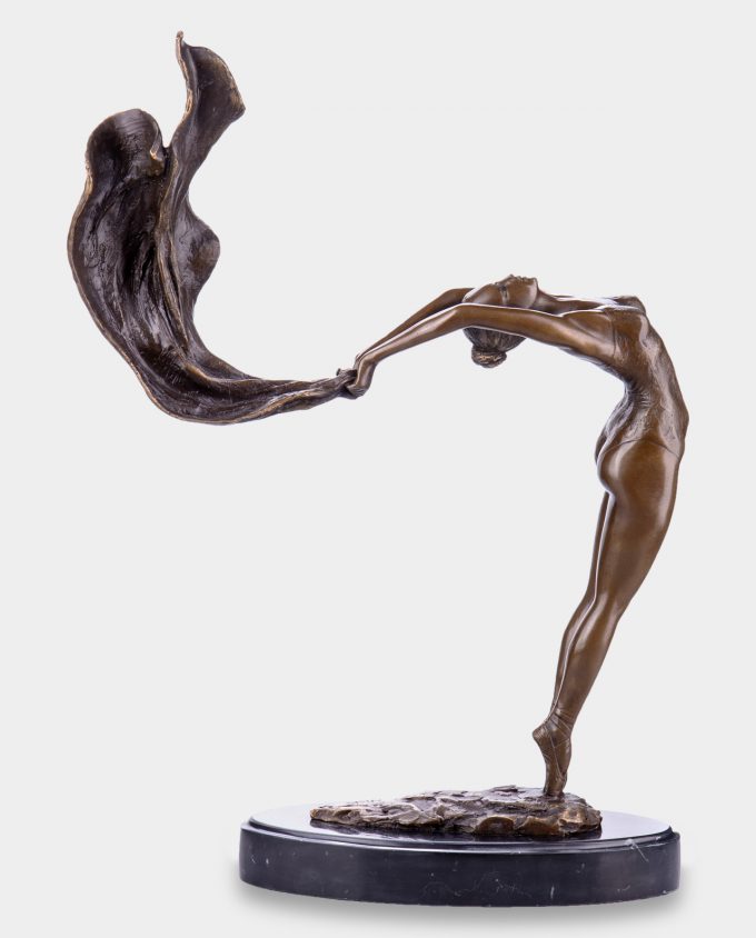 Ballet Dancer with Voile Bronze Sculpture