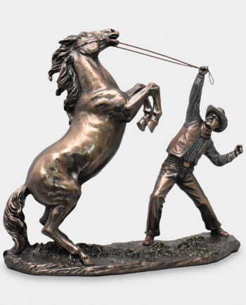 Cowboy and Wild Horse Sculpture