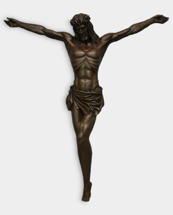 Jesus on the Cross Bronze Sculpture 28 Inches