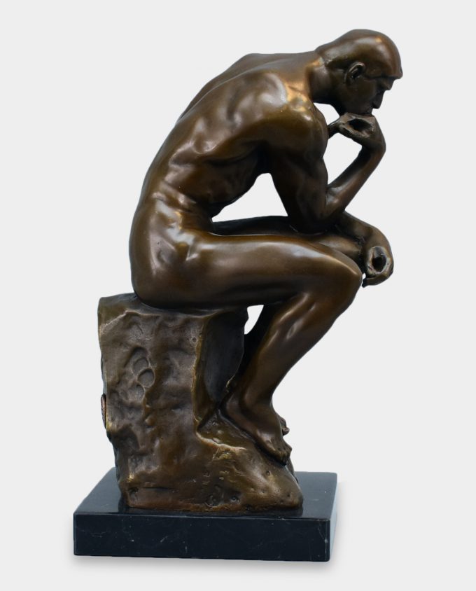 Thinker 23 cm Bronze Sculpture