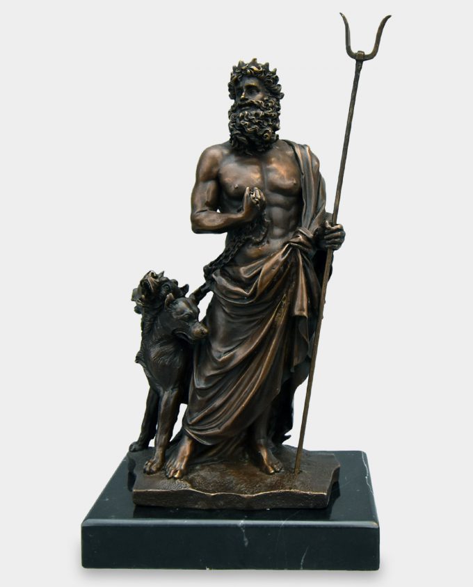 Hades and the Cerberus Dog Bronze Sculpture