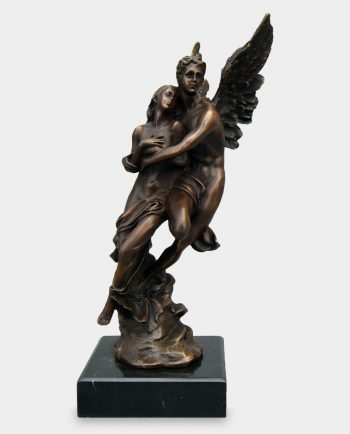 Amor and Psyche Bronze Sculpture on Marble Base
