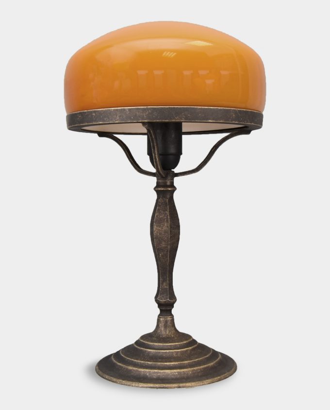 Table Lamp in Art Deco Style Cognac