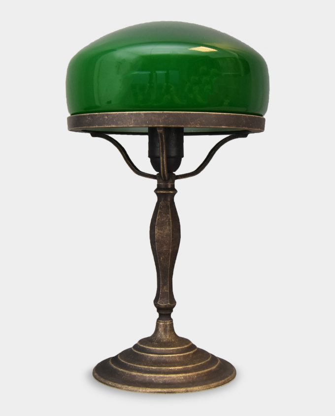 Emerald Green Glass Lamp Shade for Art Deco Style Lamp