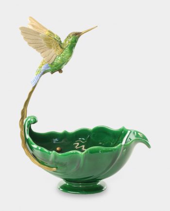 Porcelain Bowl with Green Hummingbird