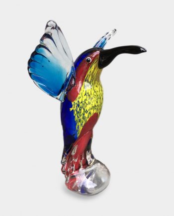 Glass Figurine Murano Style Hummingbird