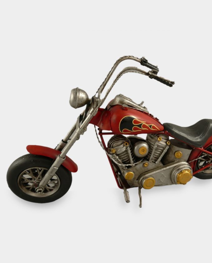 Motorcycle Easy Rider Red Metal Model