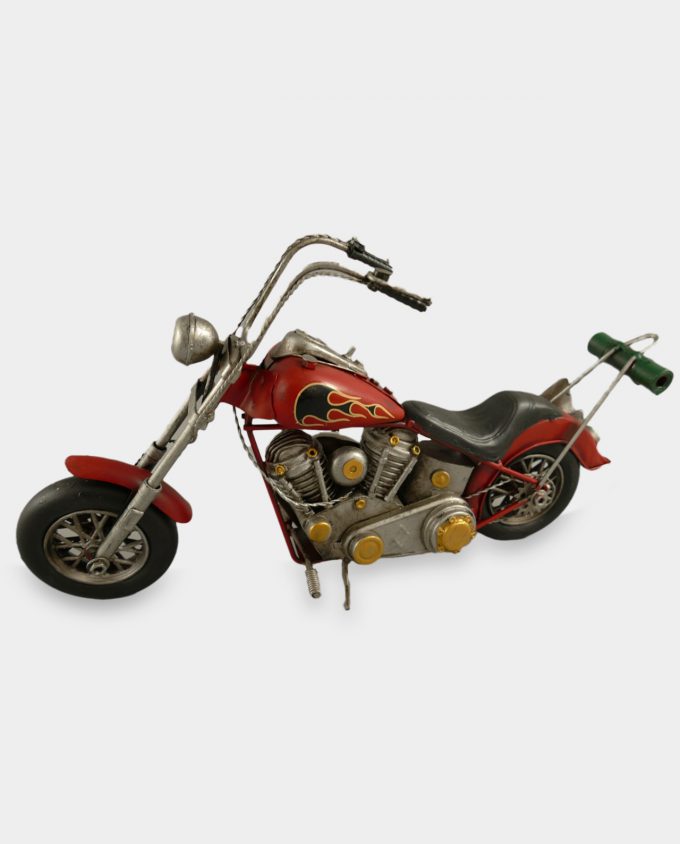 Motorcycle Easy Rider Red Metal Model