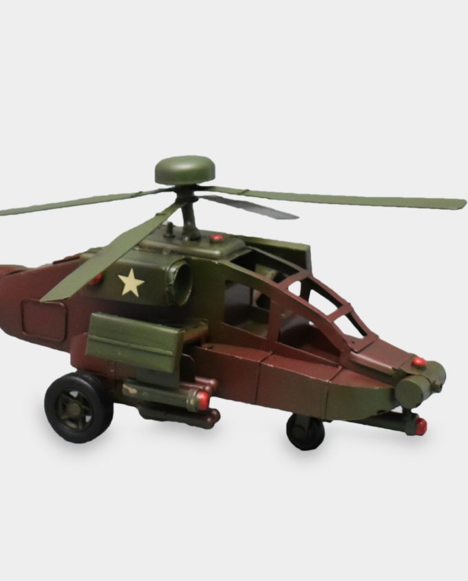 Military Helicopter Apache Metal Model