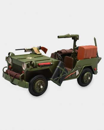 Military Jeep Willys MB with a Rifle Metal Model