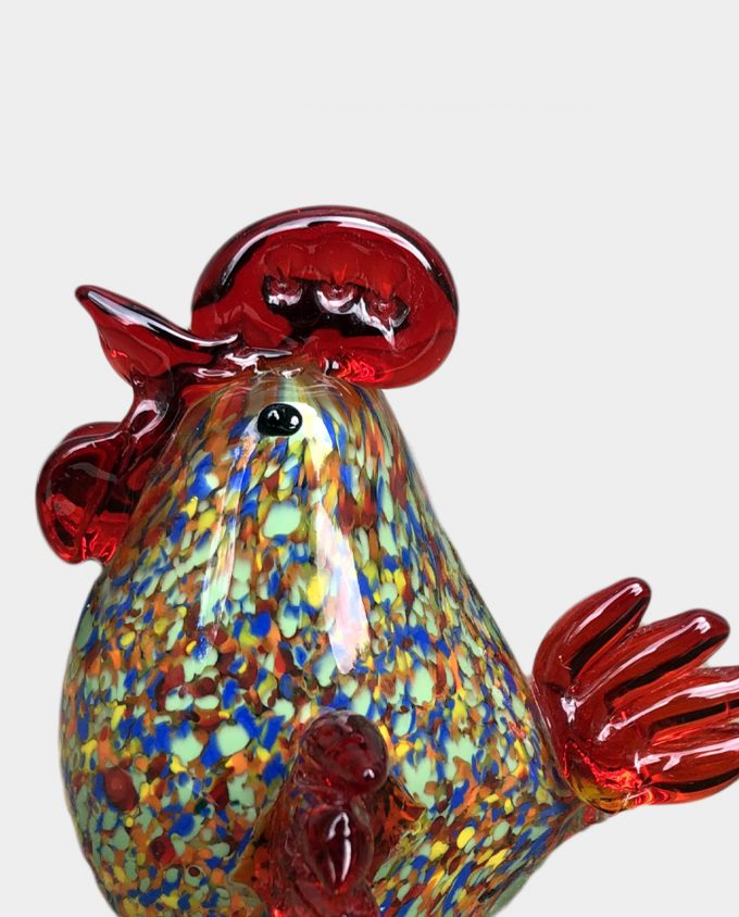 Glass Figurine Murano Style Hen