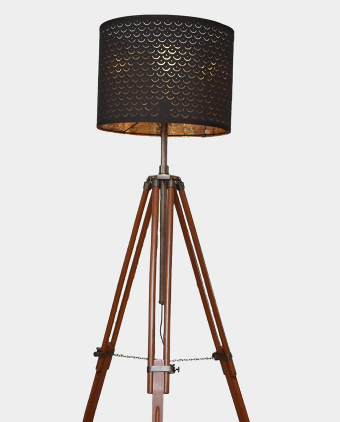 Floor Lamp Loft Style Black Openwork