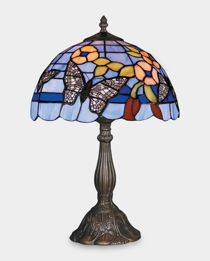 Table Lamp Stained Glass in Tiffany Style Butterfly