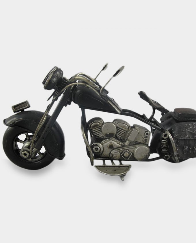 Motorcycle Custom Black Metal Model