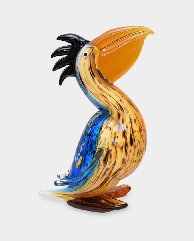 Glass Figurine Murano Style Pelican