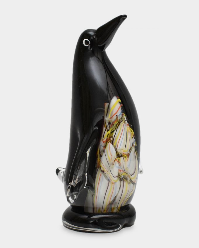 Glass Figurine Murano Style King Penguin