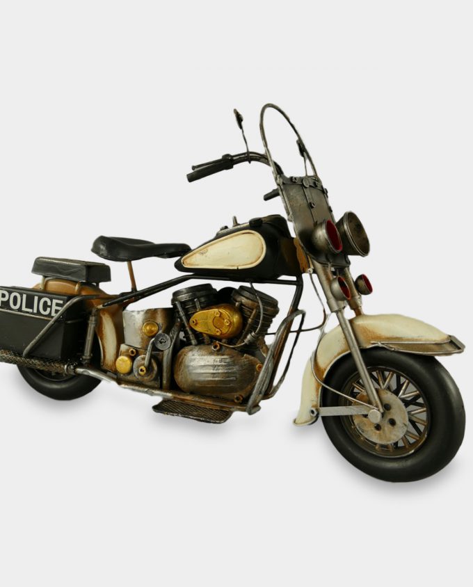 Motorcycle Police Metal Model