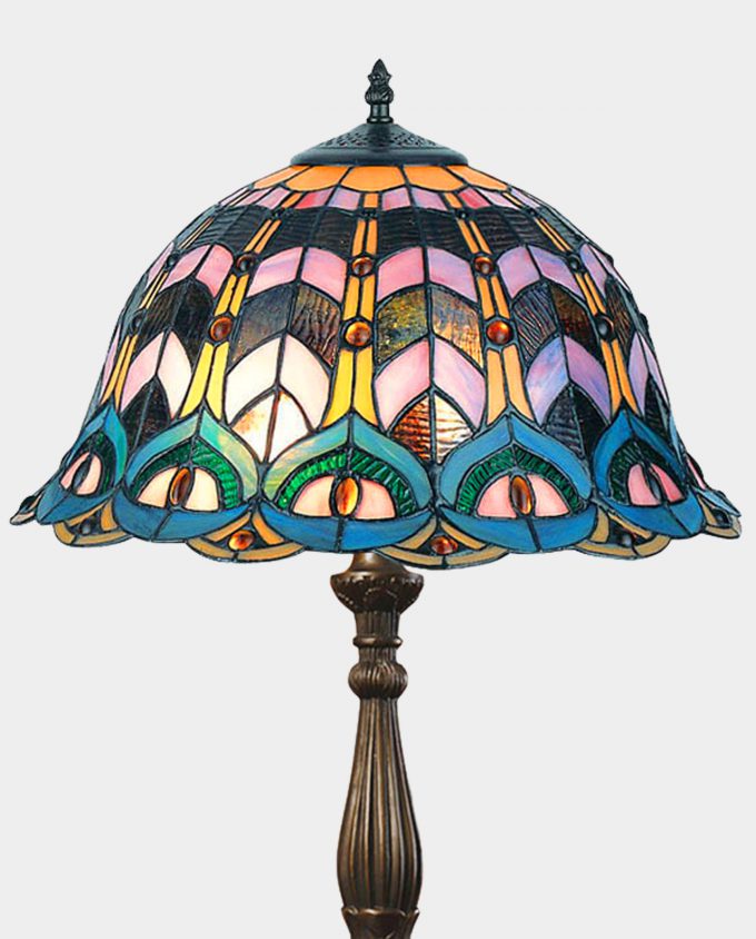 Stained Glass Lamp Peacock's Eye
