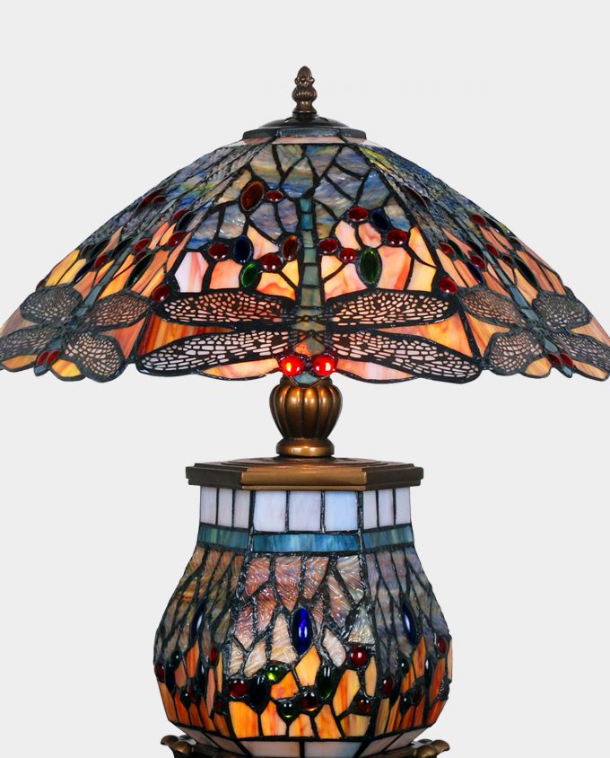 Stained Glass Lamp Large Dragonfly