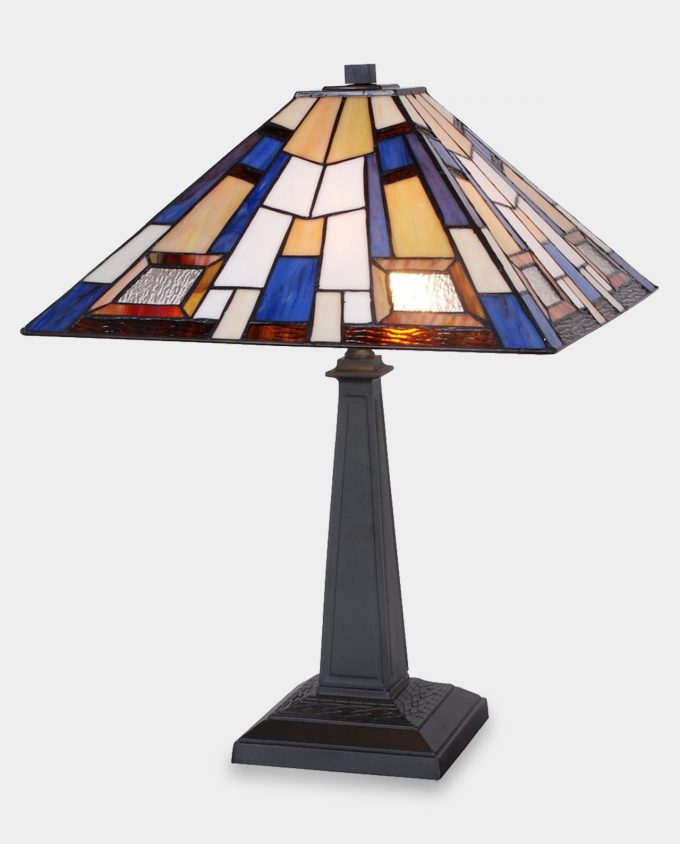 Large Table Lamp Stained Glass in Tiffany Style Egyptian Nights