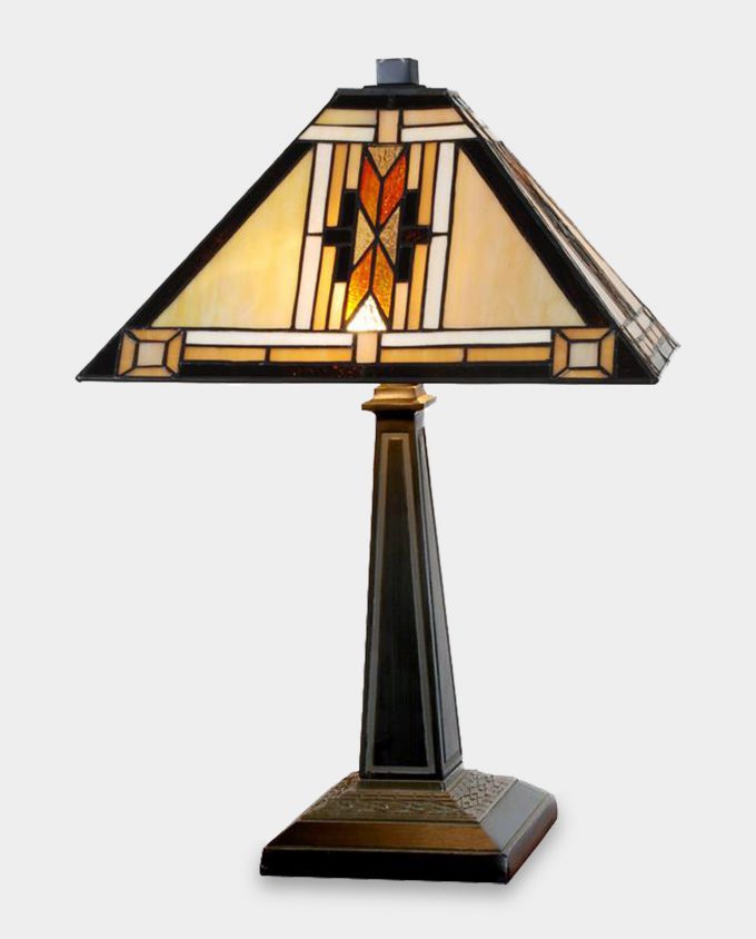Large Table Lamp Stained Glass in Tiffany Style Pharaoh