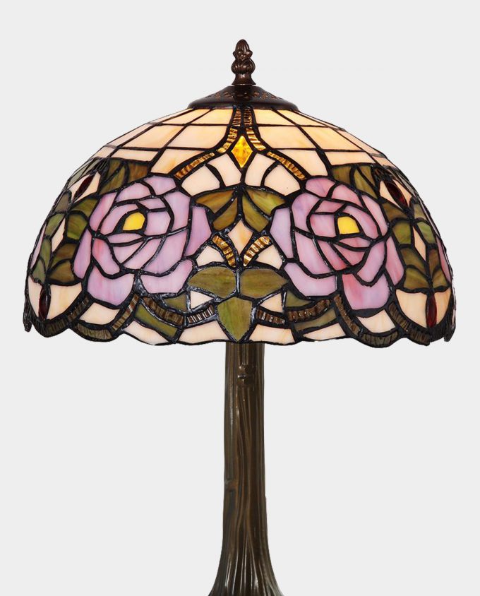Stained Glass Lamp Rose