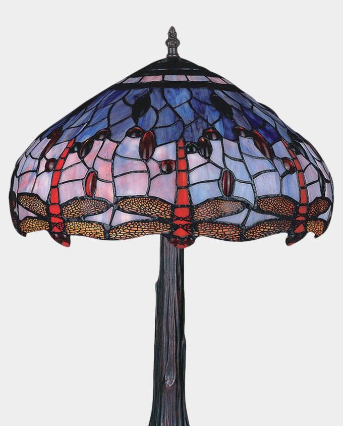 Stained Glass Lamp Dragonfly Blue