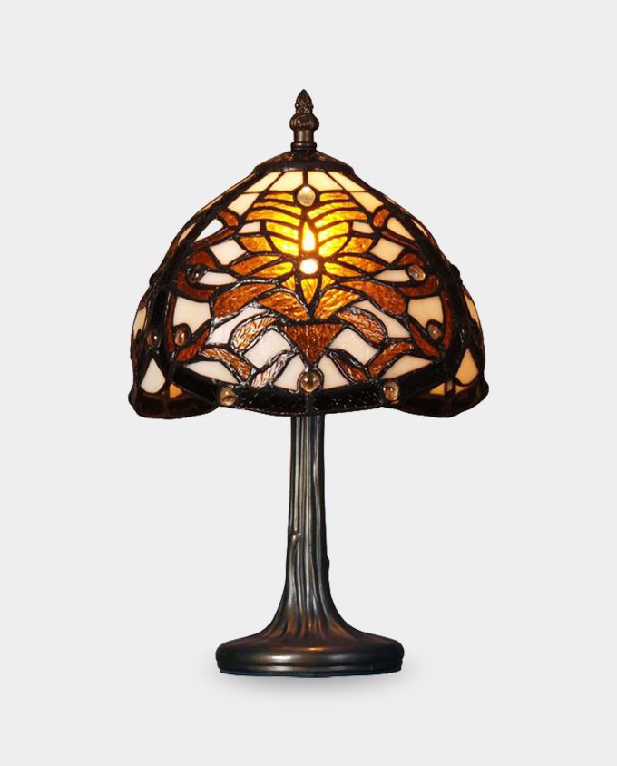 Table Lamp Stained Glass in Tiffany Style Baroque