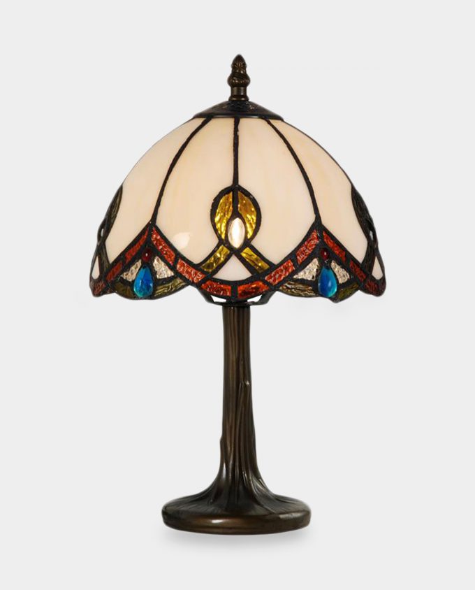 Table Lamp Stained Glass in Tiffany Style Boudoir