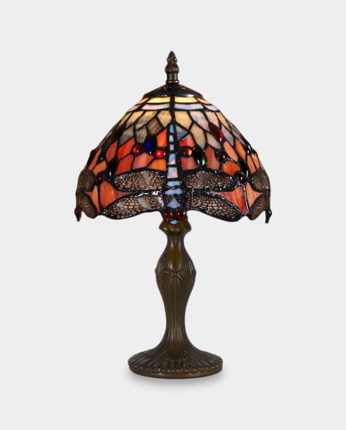 Table Lamp Stained Glass in Tiffany Style Dragonfly