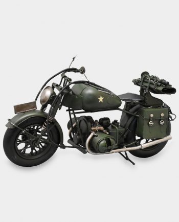 Military Motorcycle Green Metal Model