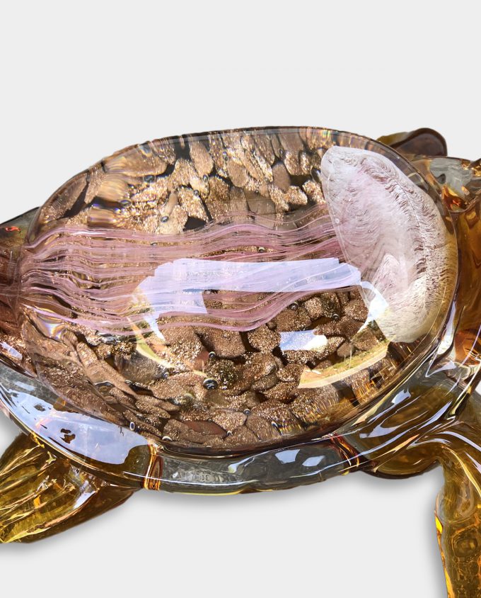 Glass Figurine Murano Style Turtle