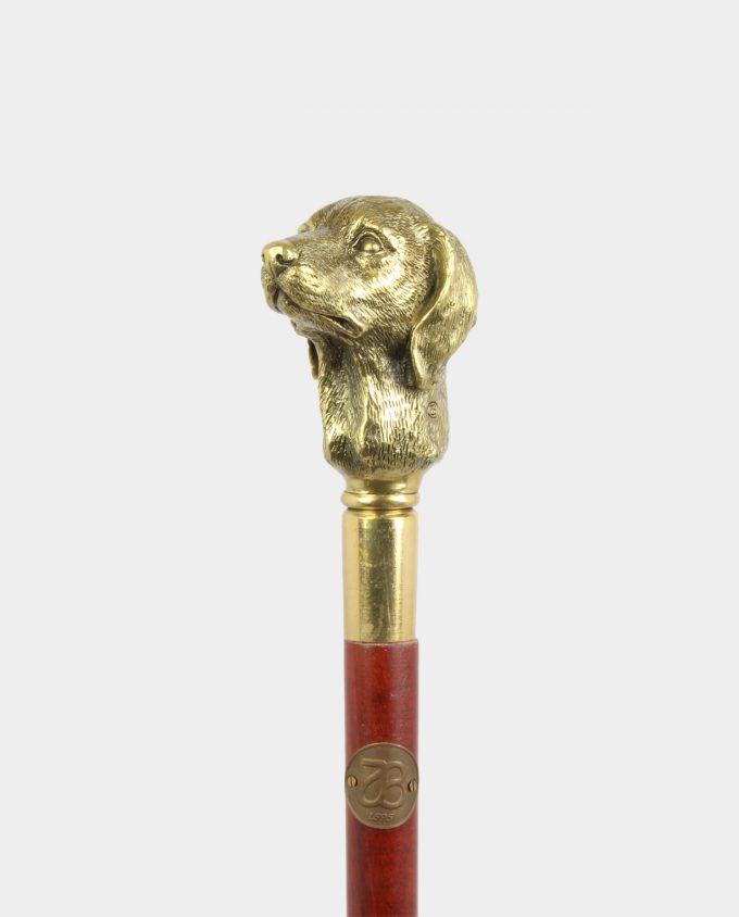 Bronze Handled Walking Stick with Dog