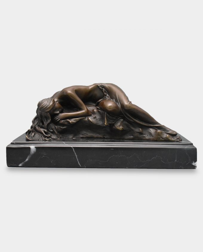 Sleeping Beauty Bronze Sculpture of Naked Woman