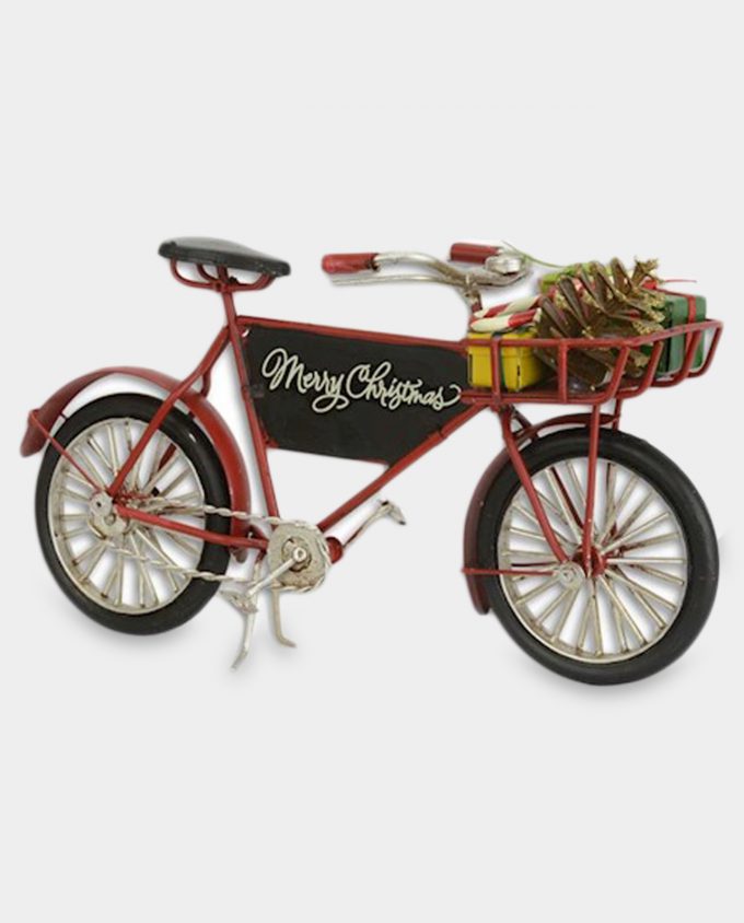 Christmas Bicycle with Presents Metal Model