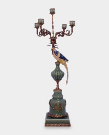 Five-Armed Candelabra with Parrot Left