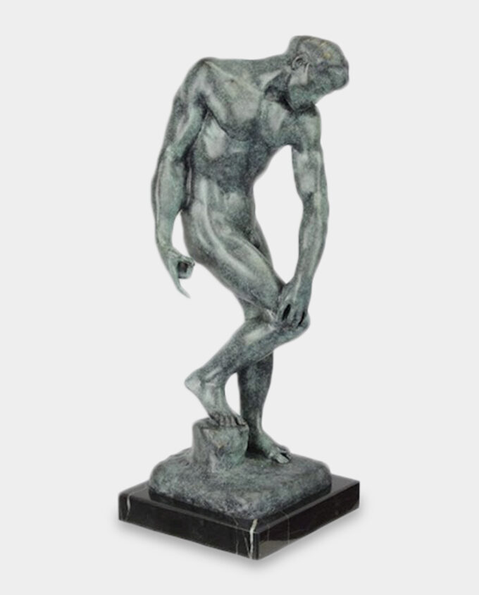 Adam wg Auguste Rodin Rzeźba z Brązu Patynowana