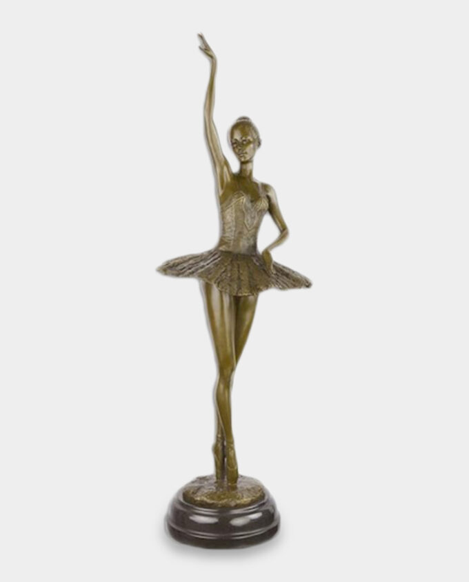 Primabalerina Piękna Tancerka w Kostiumie Rzeźba z Brązu