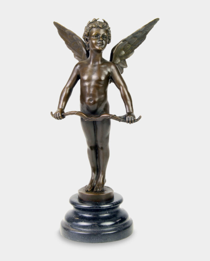 Anioł z Łukiem zwany VICI Zwycięstwo wg Auguste Moreau Rzeźba z Brązu