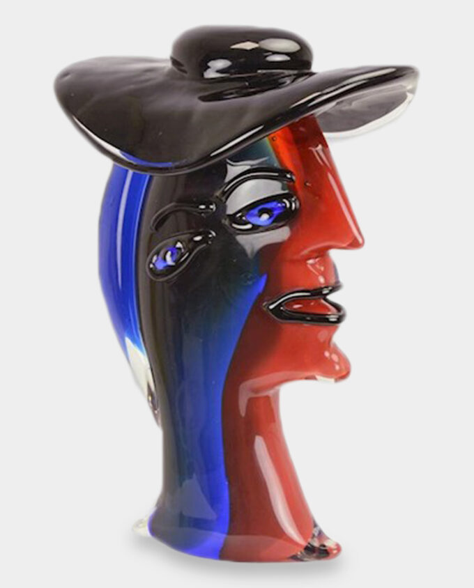 Glass Figure Murano Style Man with Hat