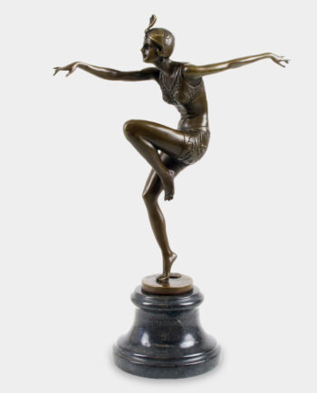 Con Brio Dancer in Costume Art Deco Bronze Sculpture