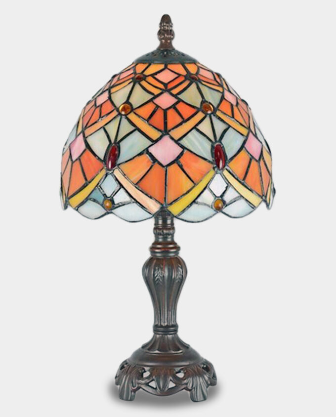 Stained Glass Lamp Tiffany Style Fan Pattern