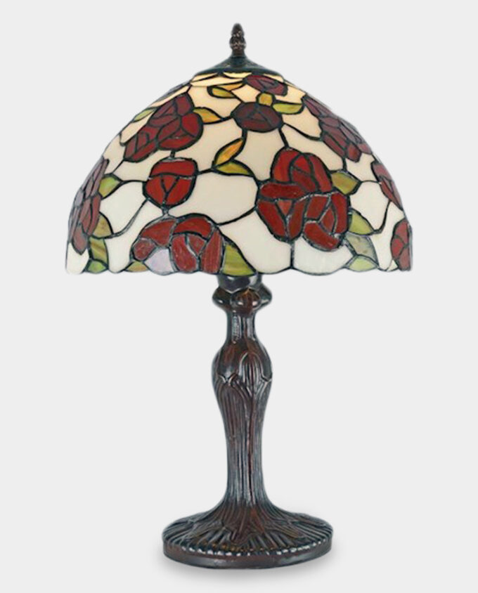 Lampa Witrażowa w Stylu Tiffany Różany Krzew