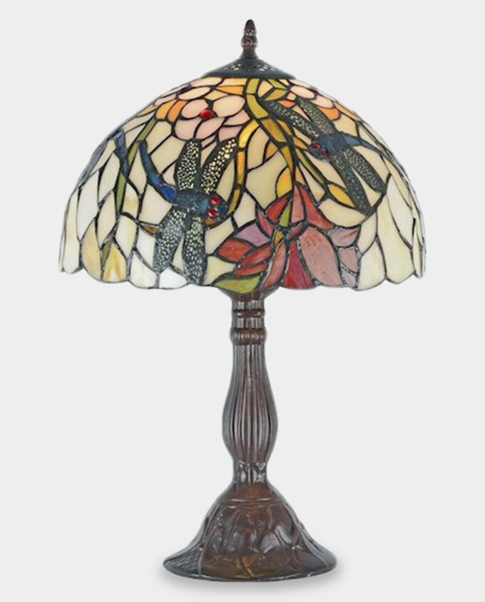 Lampa Witrażowa w Stylu Tiffany Latające Ważki
