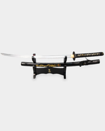 Japanese Katana Golden Dragon Samurai Training Sword with Stand